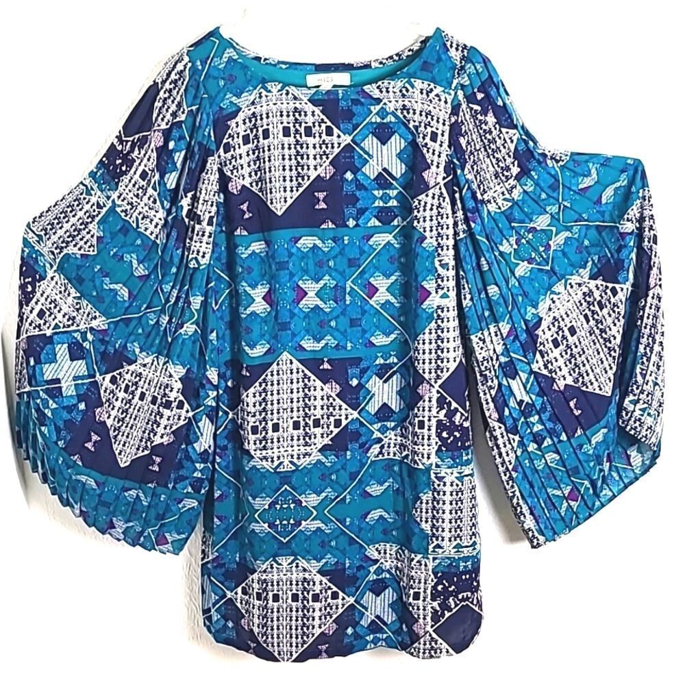 love, Fire Blue Geometric Mini Dress